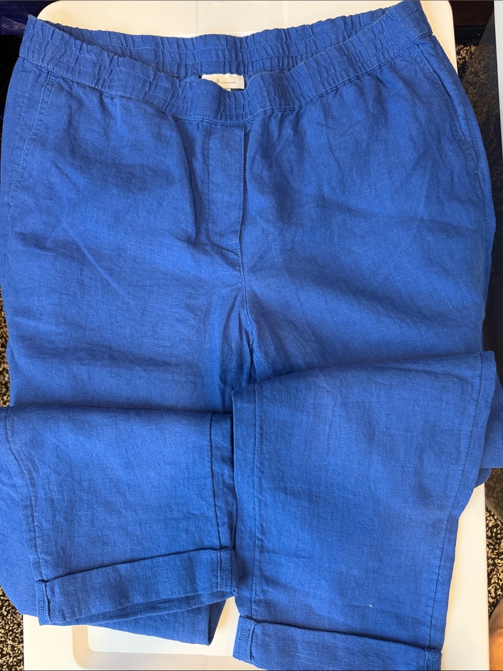 J. Jill Relaxed 100% Linen Pants medium Tall